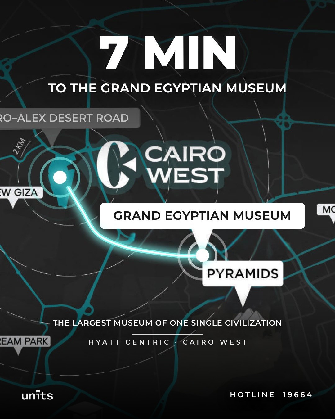 7 minutes to the Grand Egyptian Museum